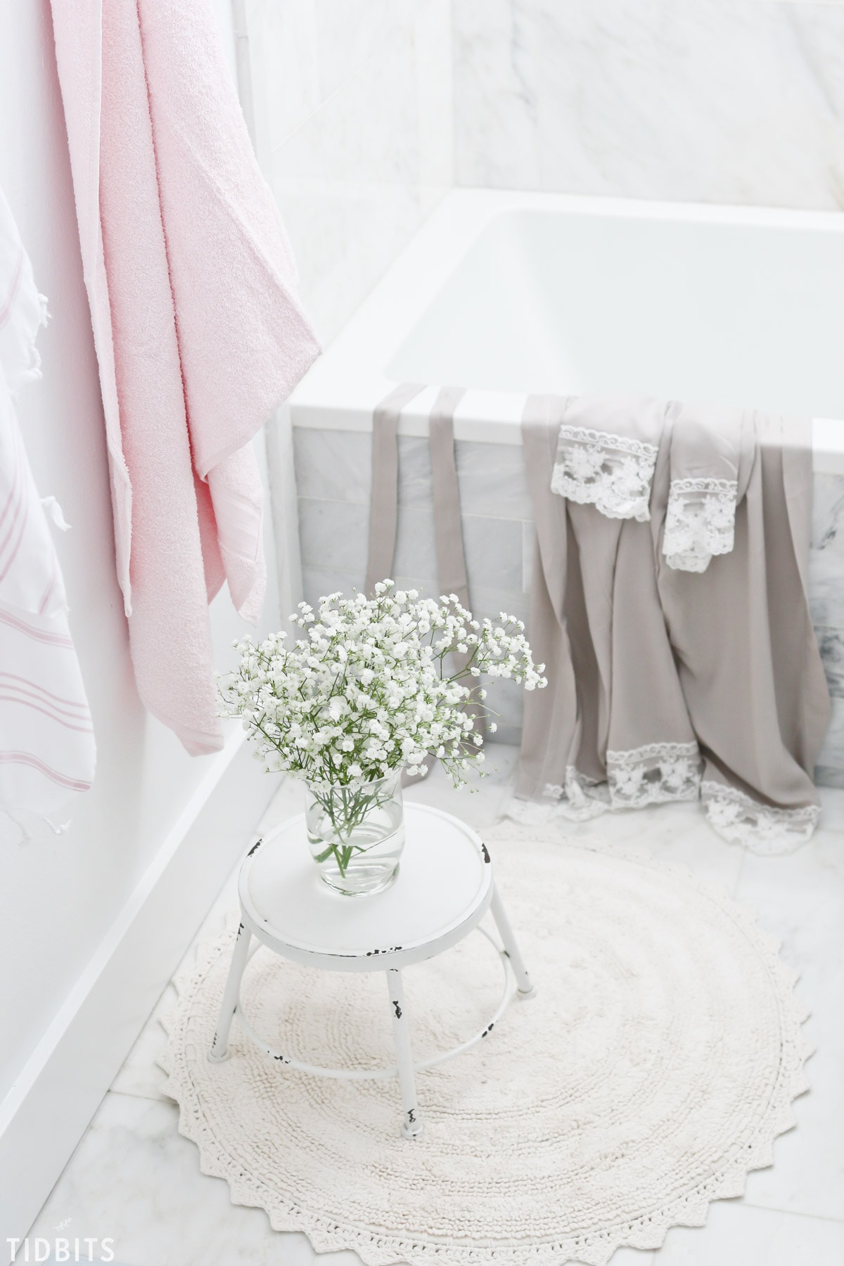 French Cottage Bathroom Spring refresh for family
