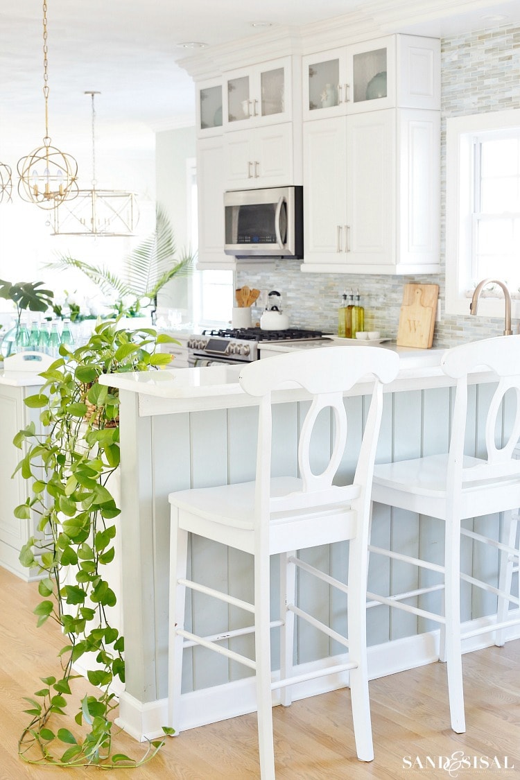 sand and sisal Coastal Kitchen Decorating Ideas for Spring