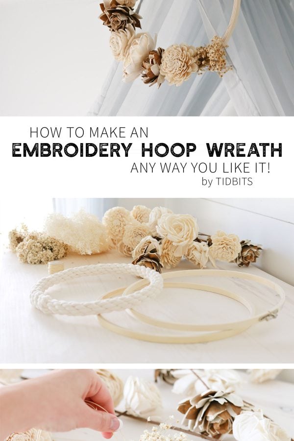 DIY Embroidery hoop wreath