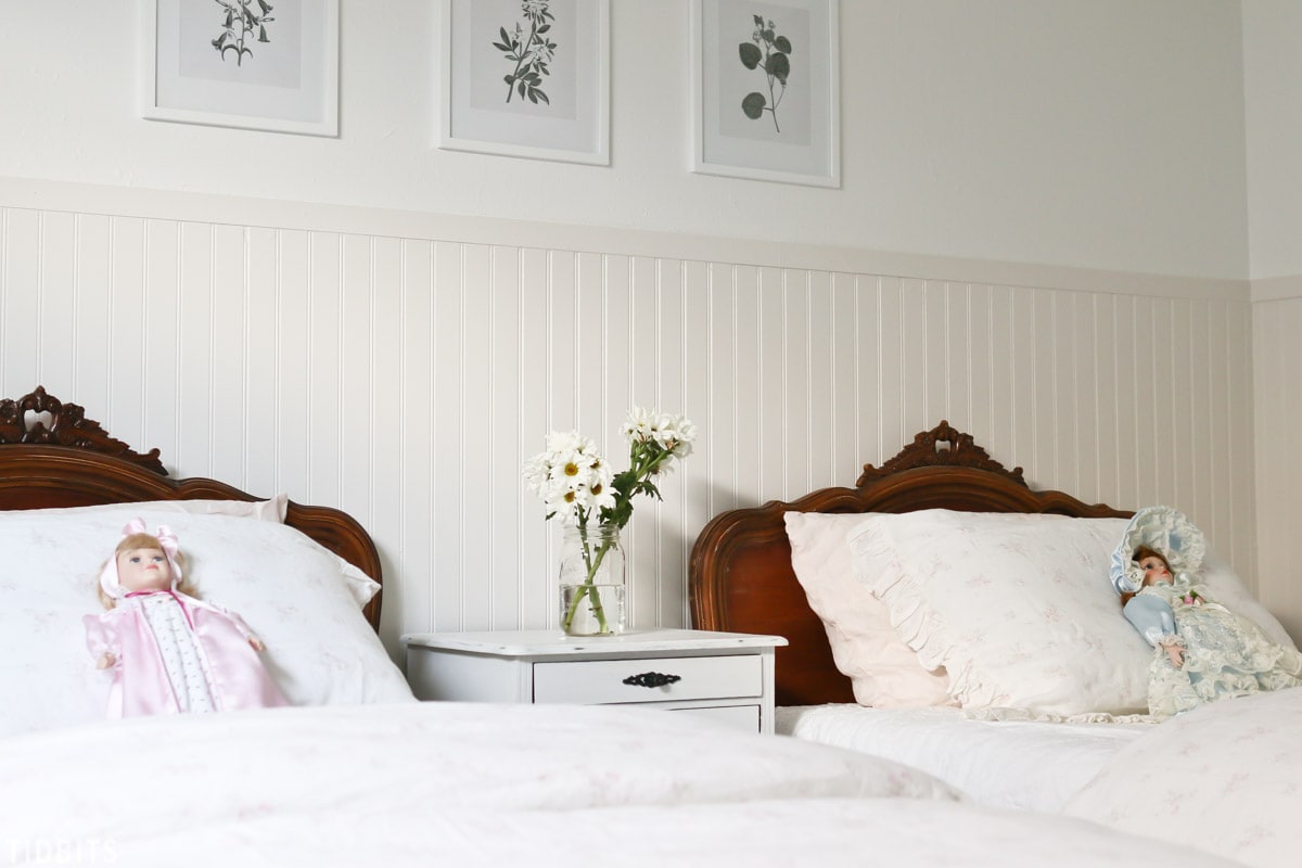 French Cottage Girls Bedroom makeover by TIDBITS
