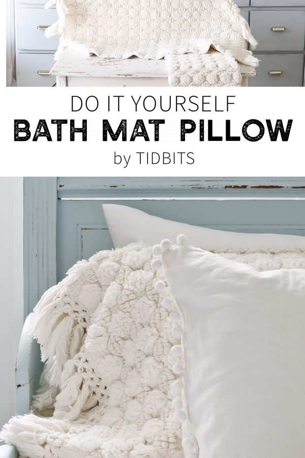 DIY Bath Mat Pillow TIDBITS