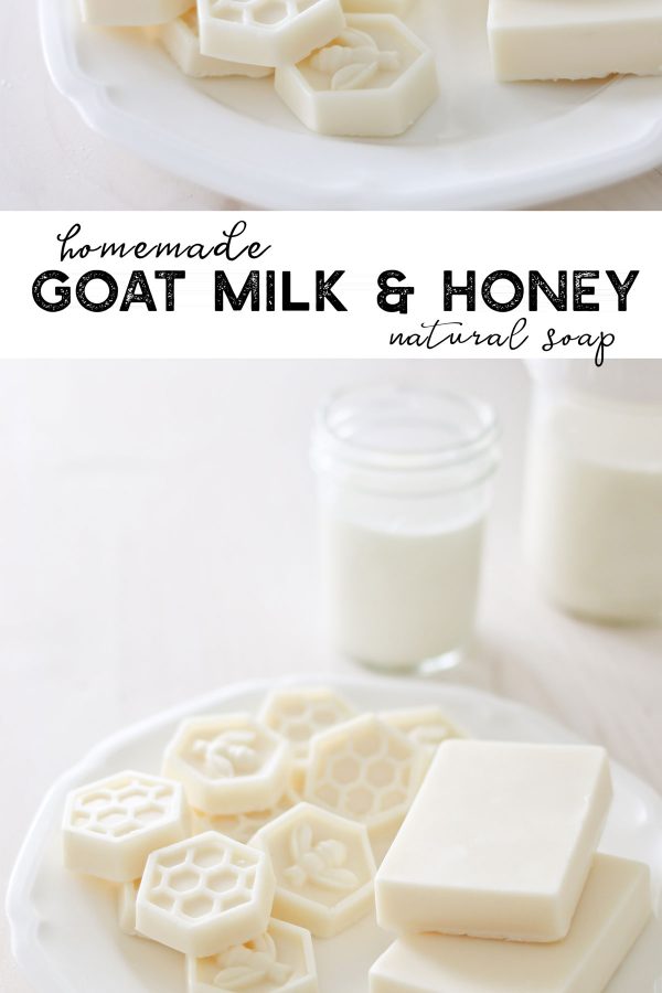 DIY Goat Milk and Honey Soap, natural and homemade.