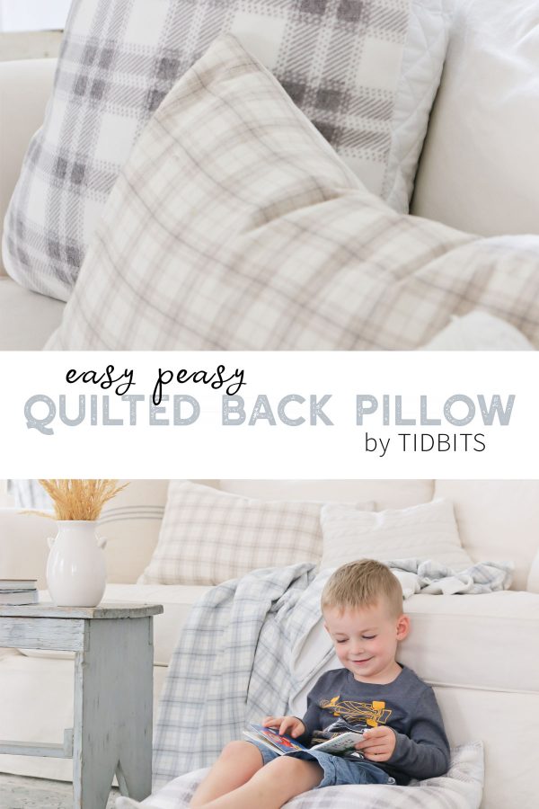 easy peasy quilted back pillow
