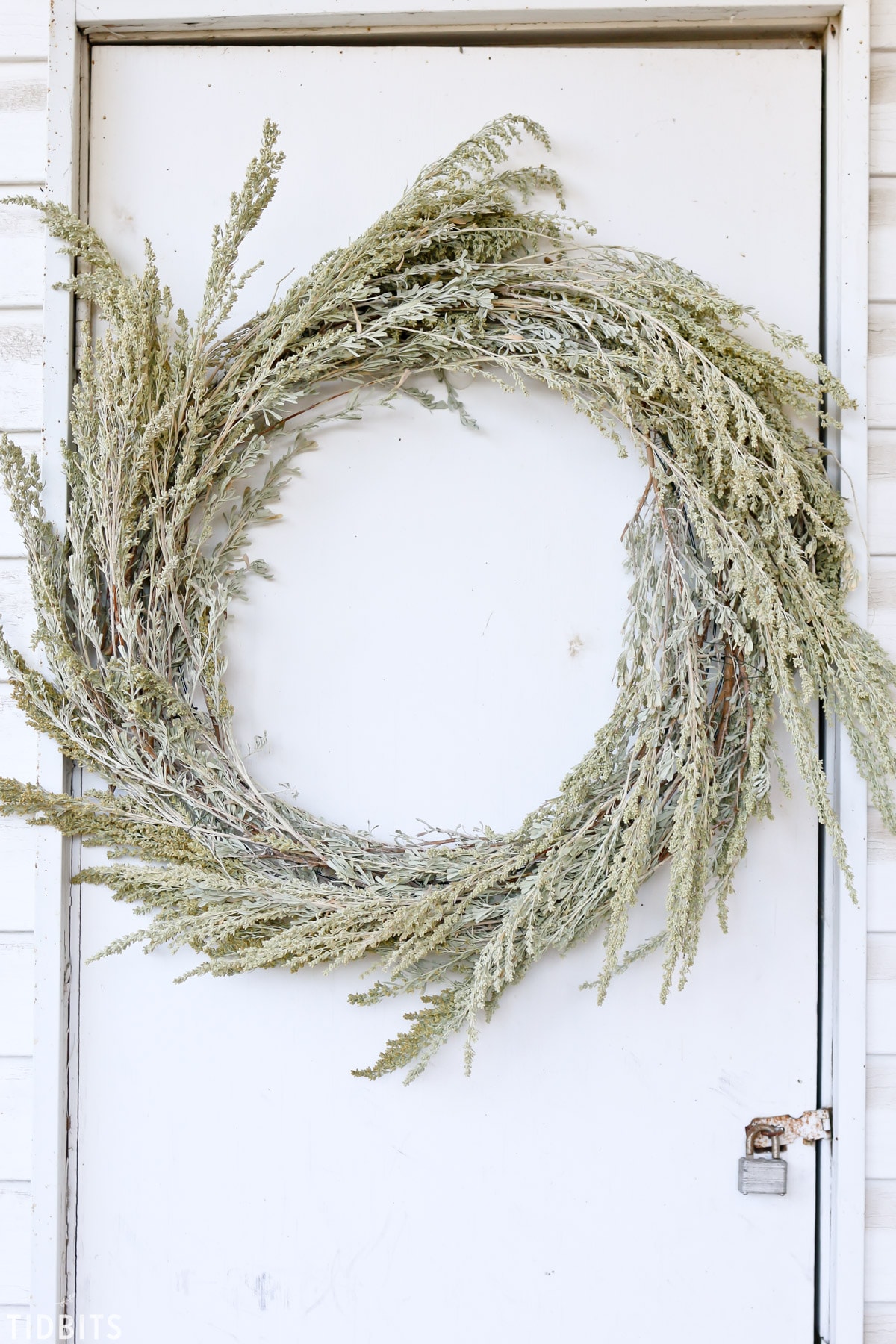Wreath made from sage brush for Fall decor