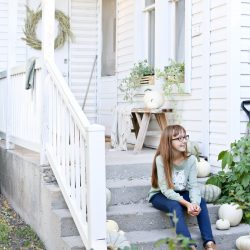Fall Front Porch | Decorating with Sage Green