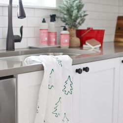 Cookie Cutter Stamped Christmas Tea Towels