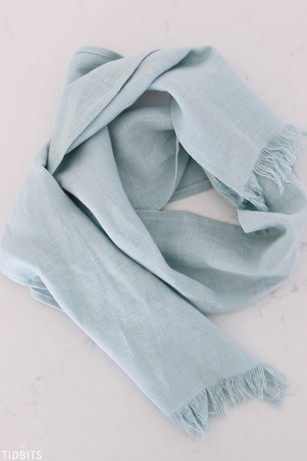 aqua pure linen scarf