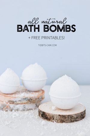 All Natural Bath Bomb Recipe + FREE Printable Labels | Tidbits