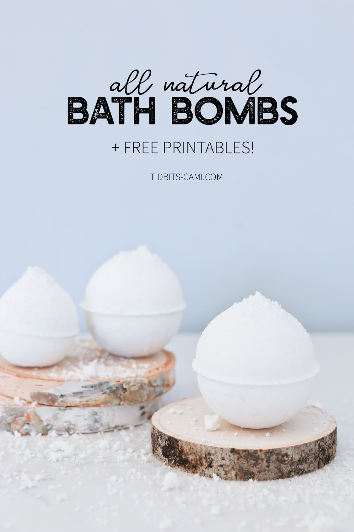 DIY All Natural Bath Bombs and FREE printable gift tags.