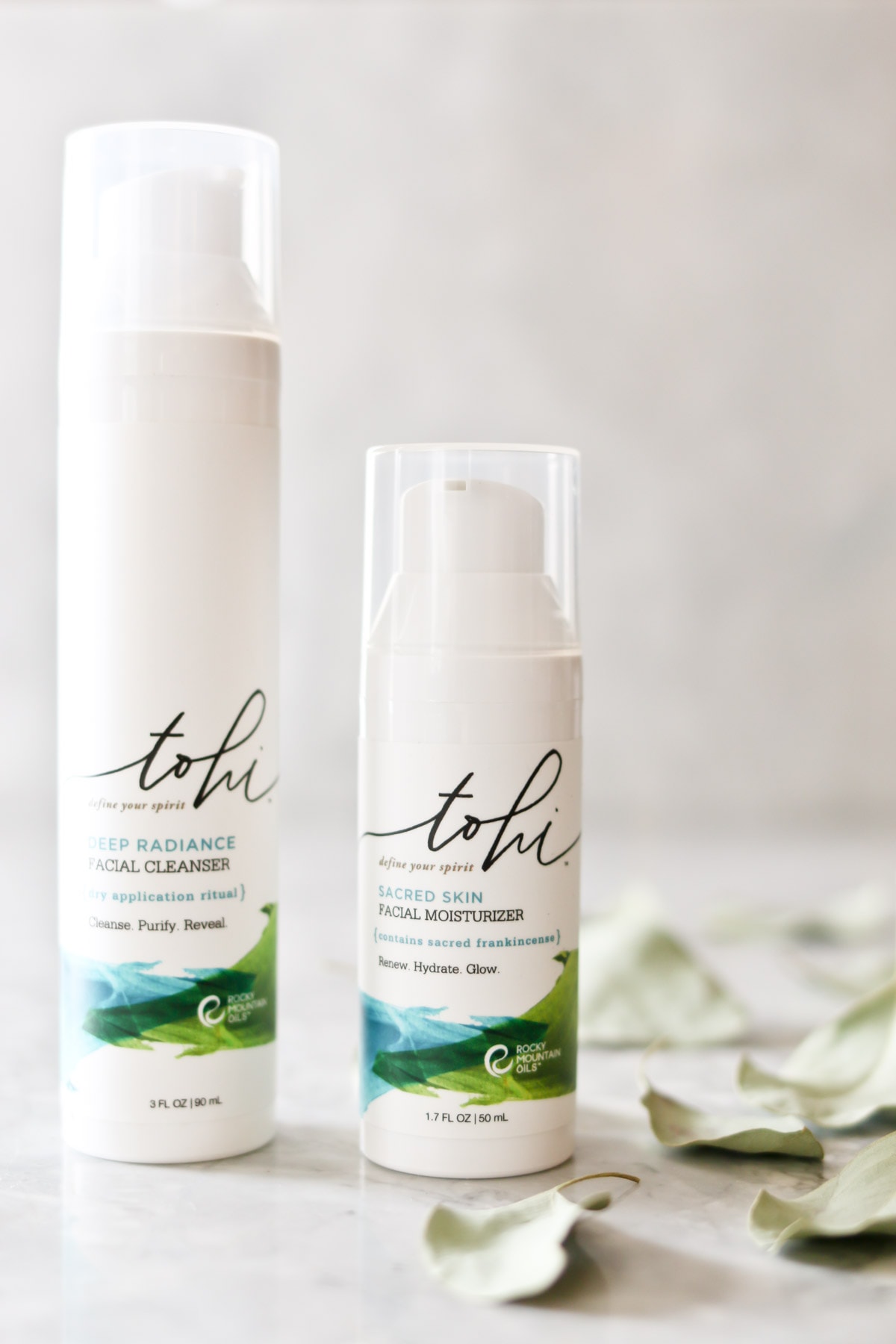Tohi facial cleanser and moisturizer