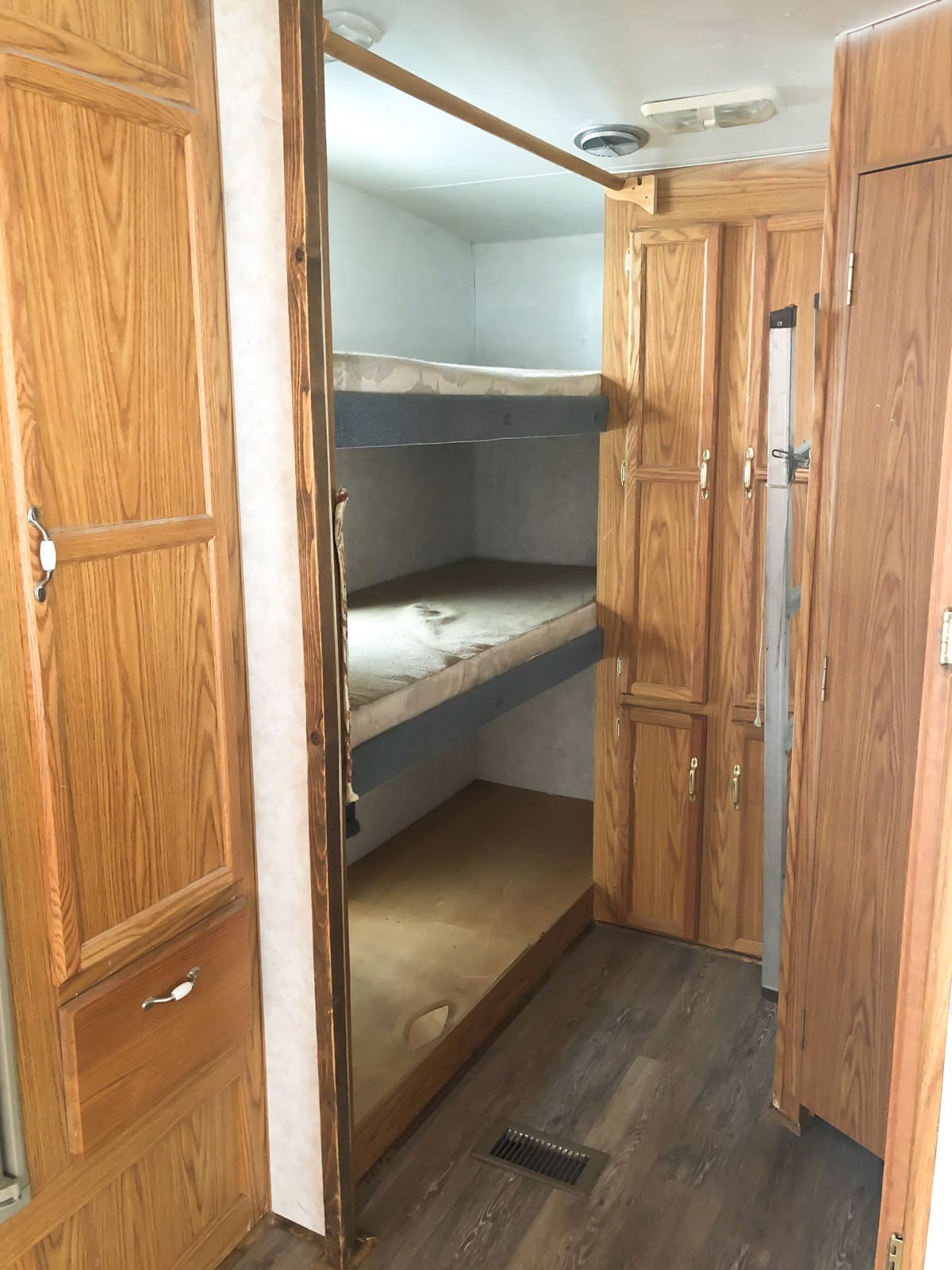 a look inside our RV camper trailer before makeover