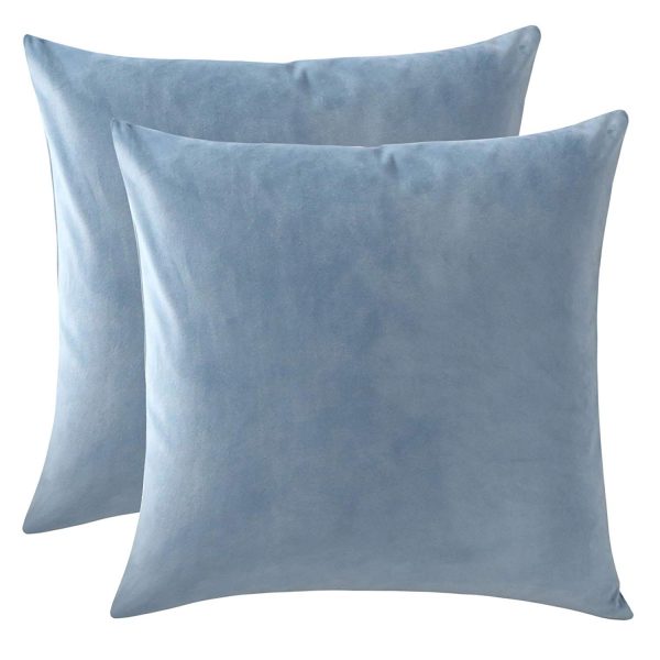 blue velvet pillows