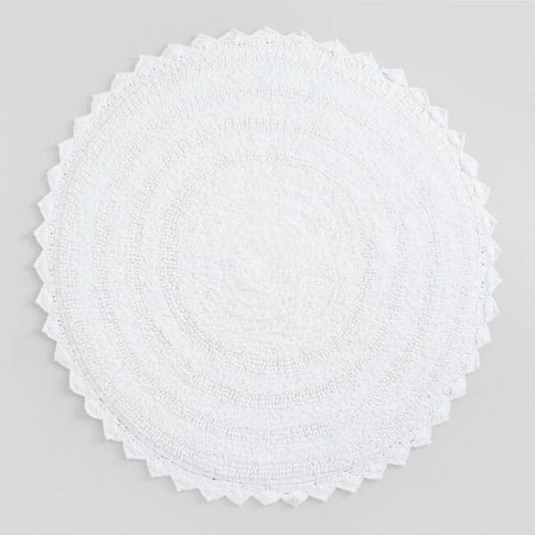 white round bath mat