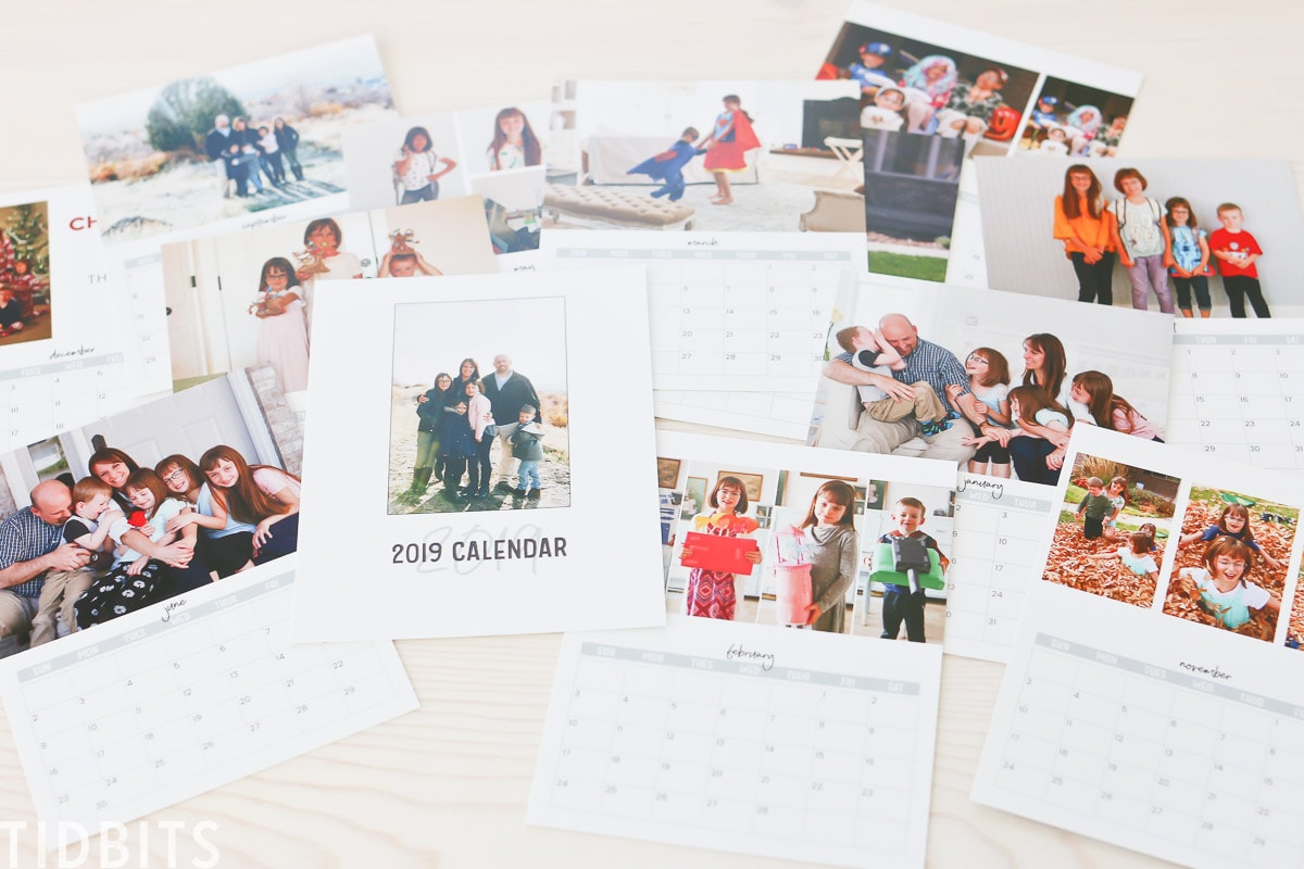 drag and drop photo calendar template