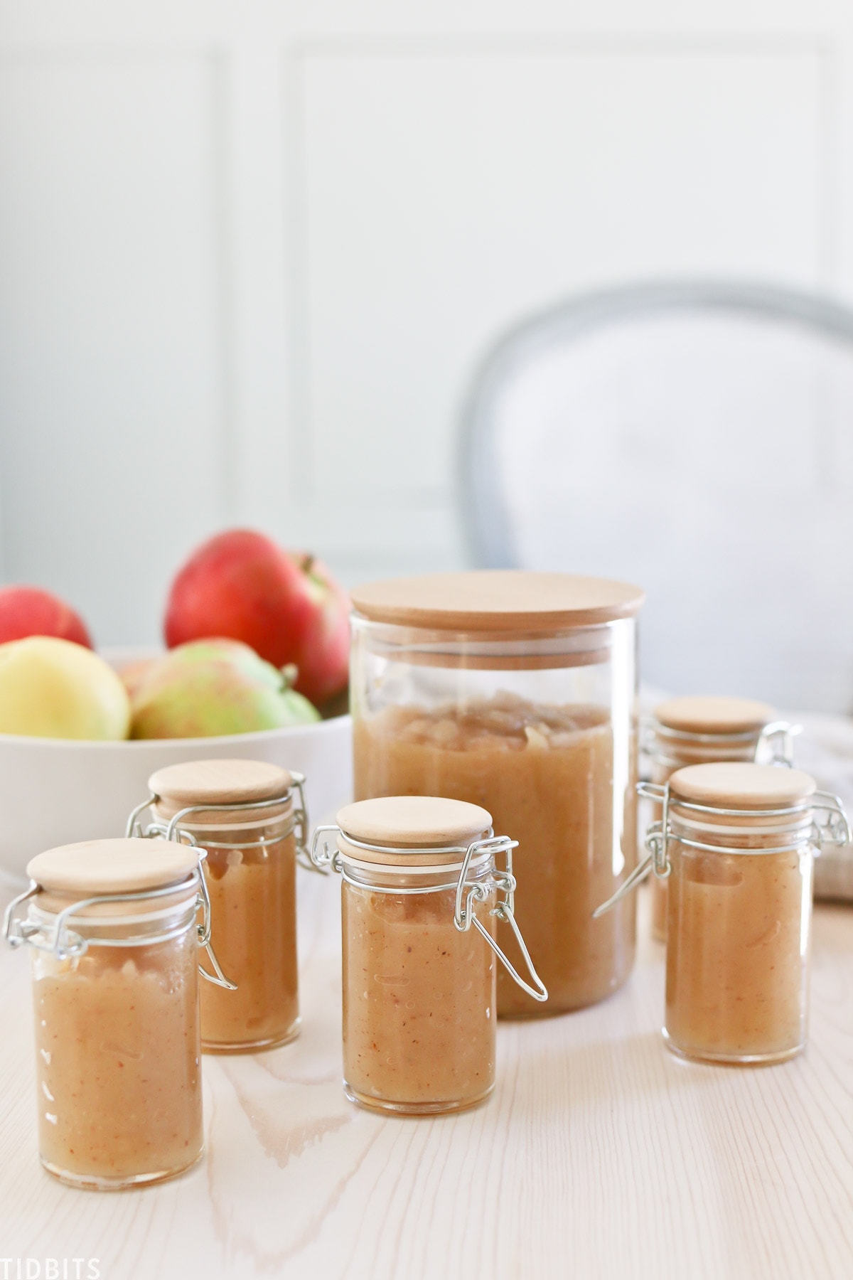Flavorful, no sugar added stovetop applesauce recipe and instructions.