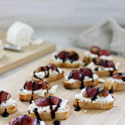 Roasted Grapes on Baguette