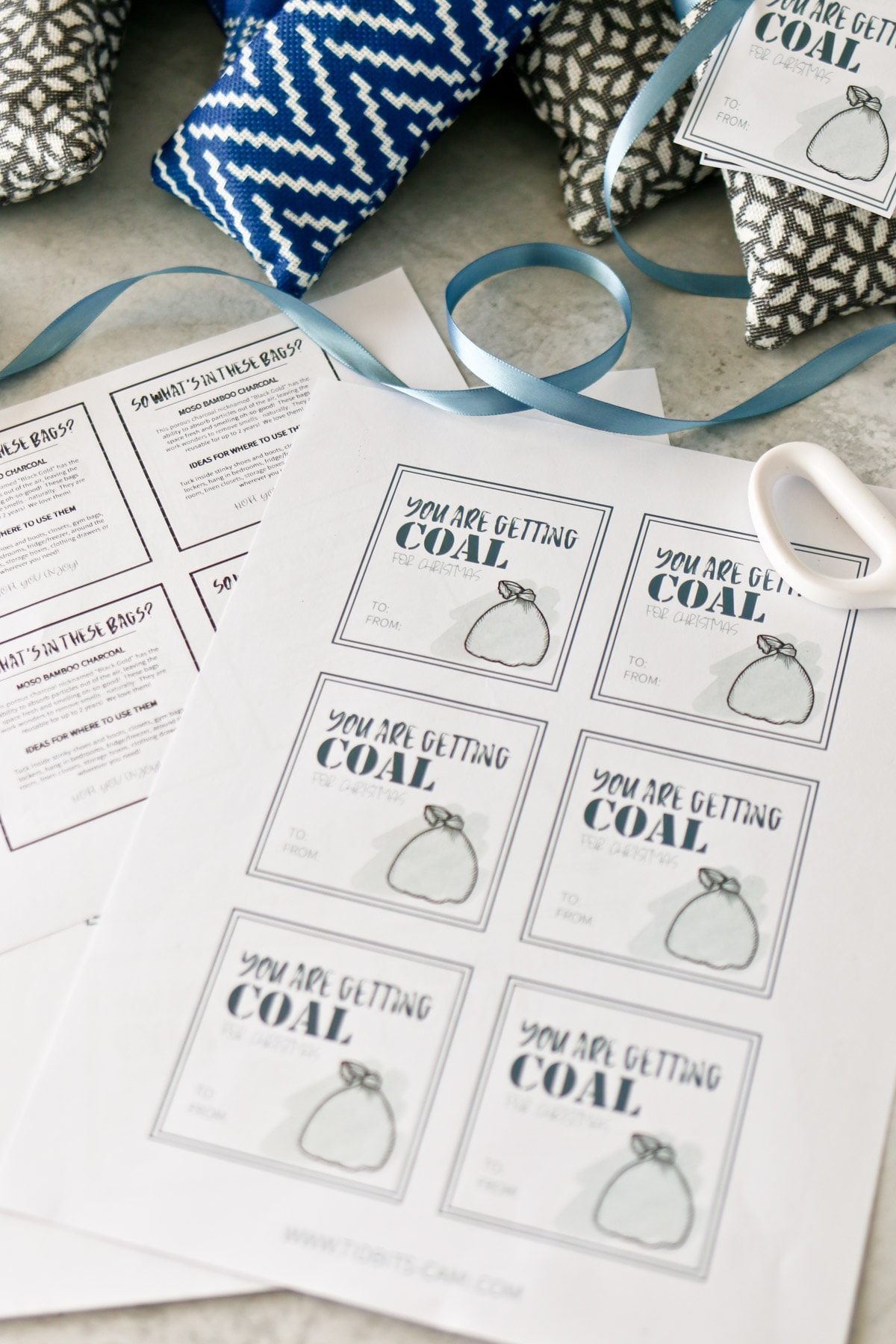 You are getting coal for Christmas, FREE printable gift tags.