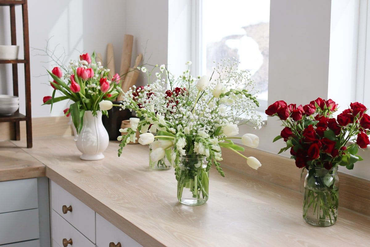 Tips for rearranging grocery store flower bouquets.