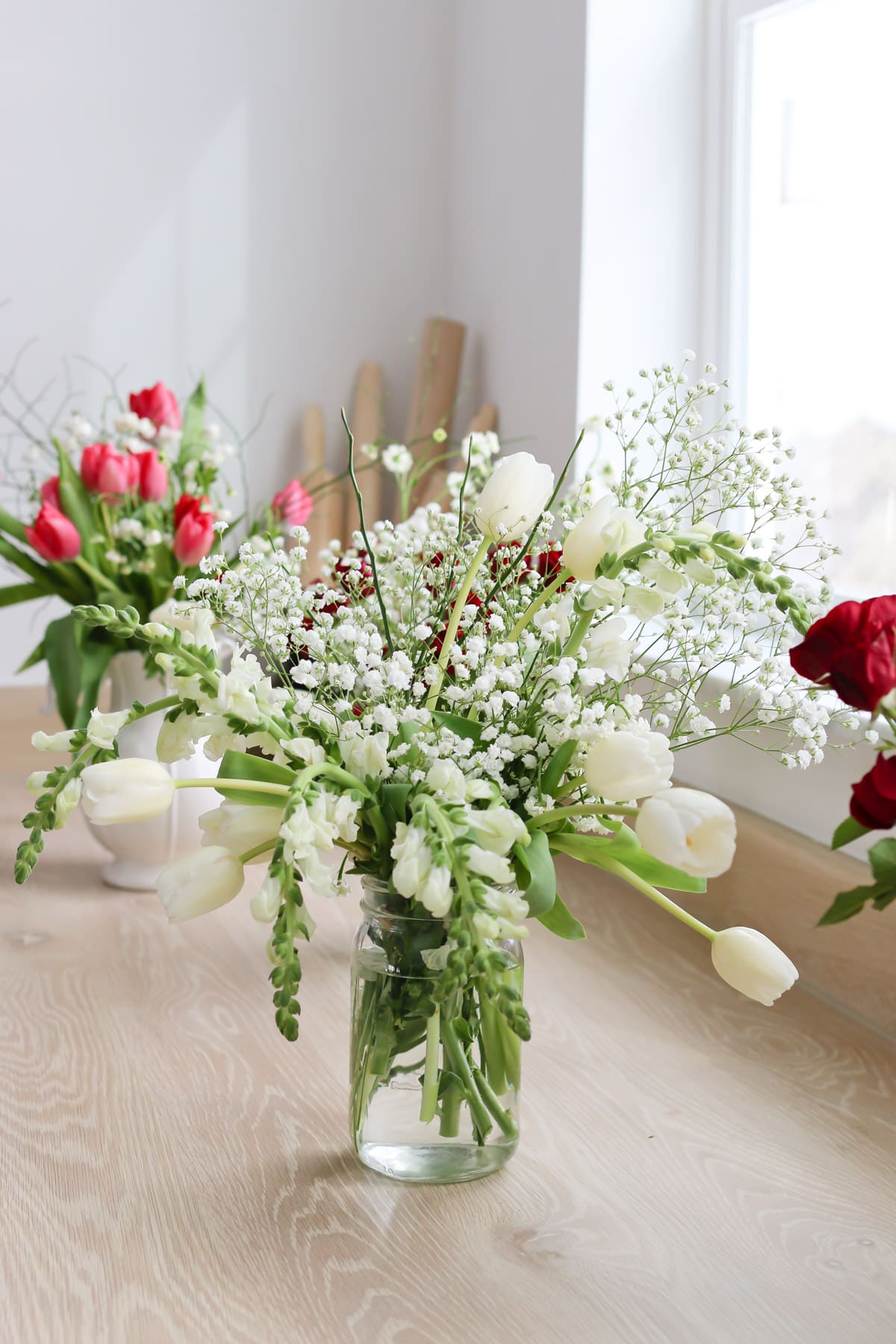 Tips for rearranging grocery store flower bouquets.