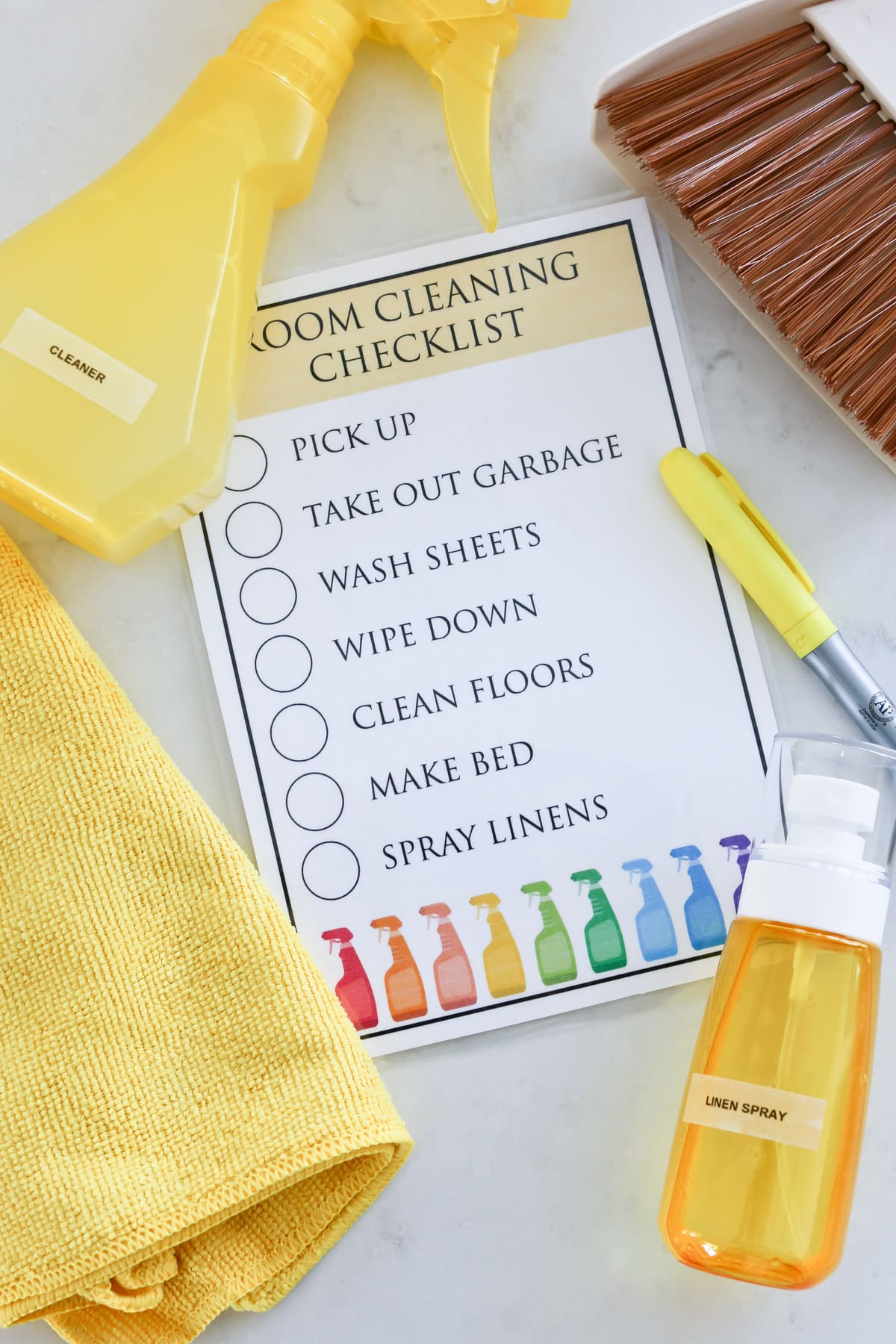 Free printable cleaning checklist for kids
