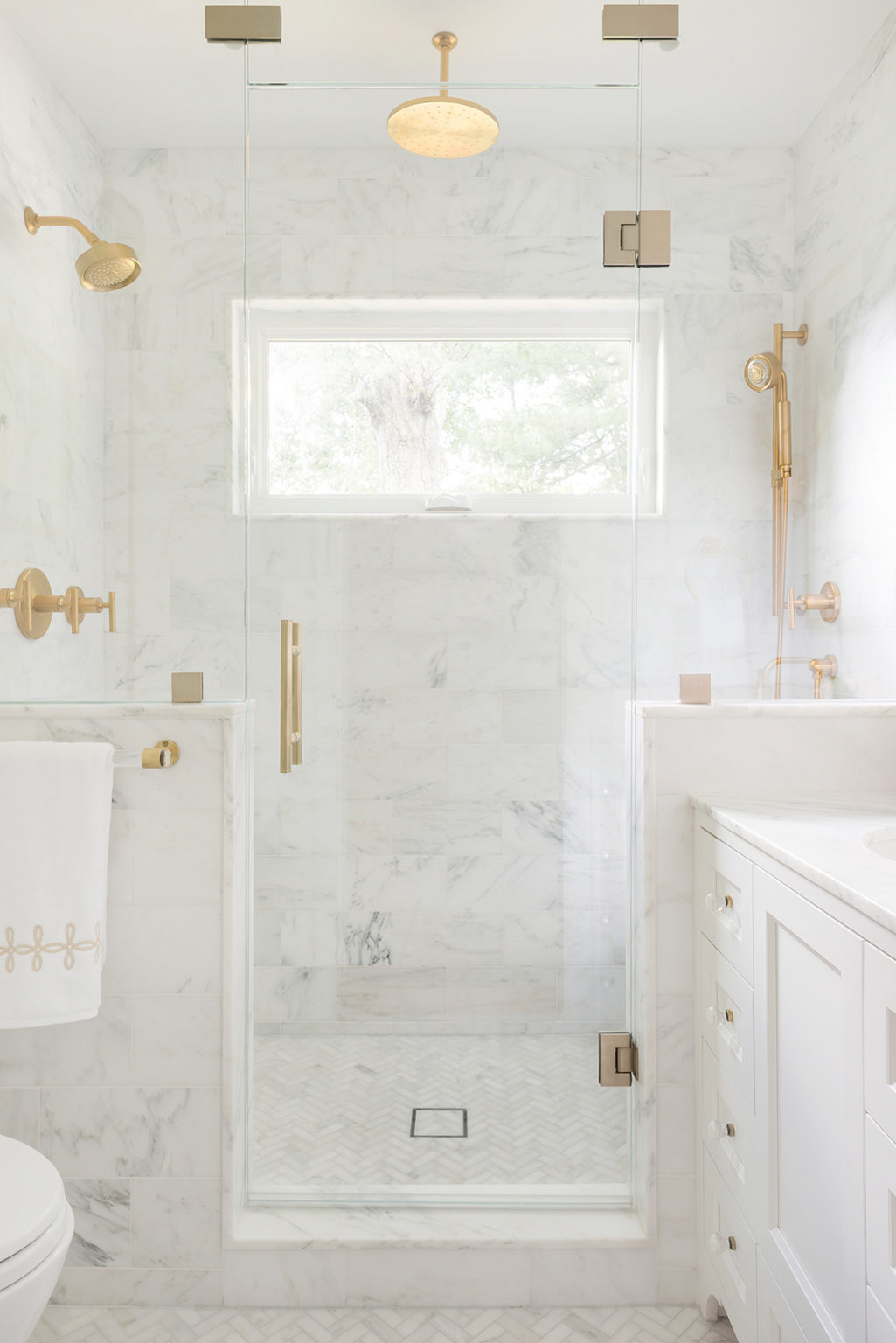 Best Way To Renovate Your Bathrooms With Brushed Gold Sliding Shower Screens