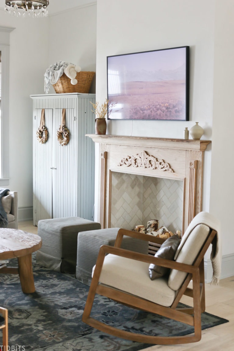 DIY Faux Fireplace Mantel with Samsung Frame TV Review