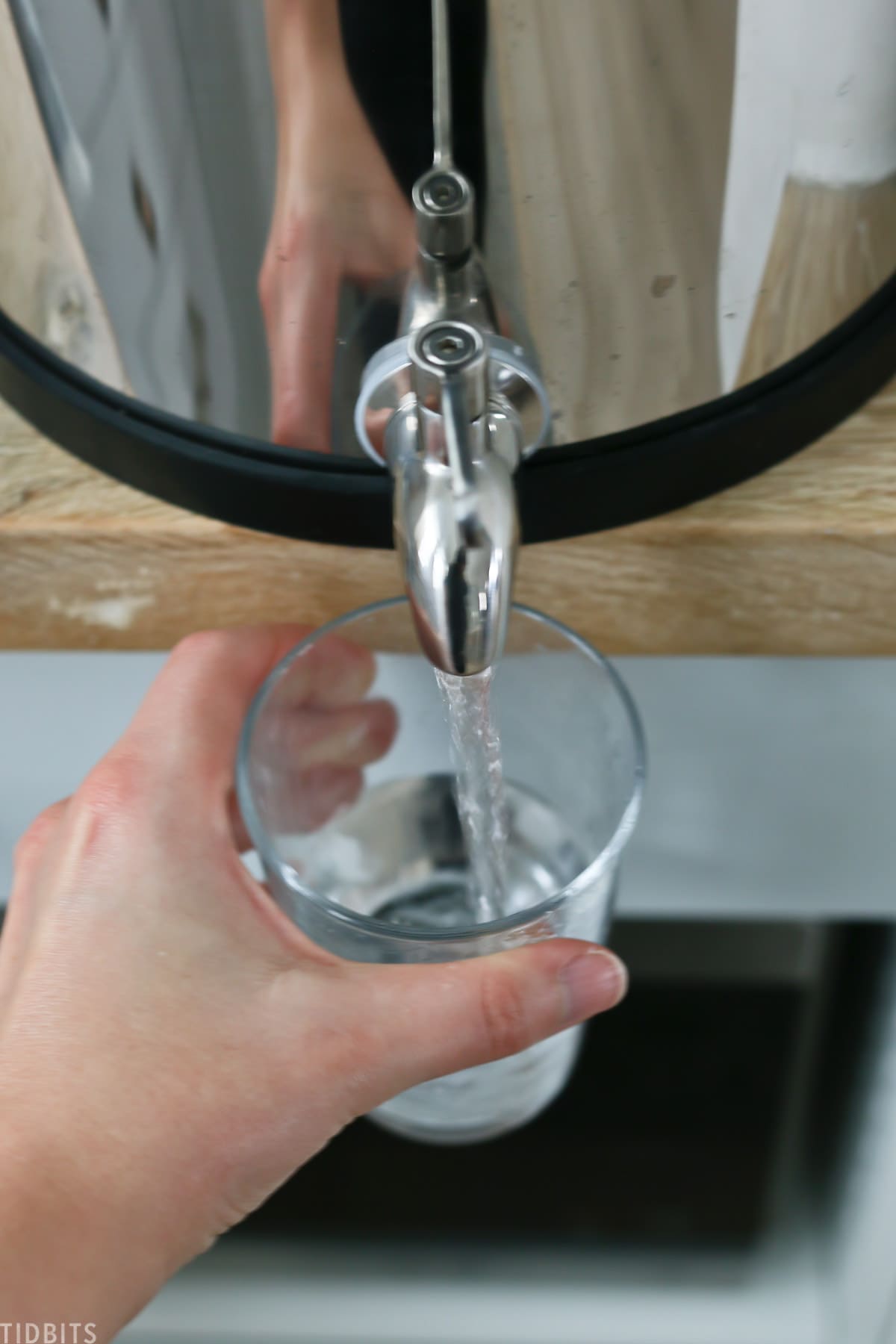 water being poured in glass