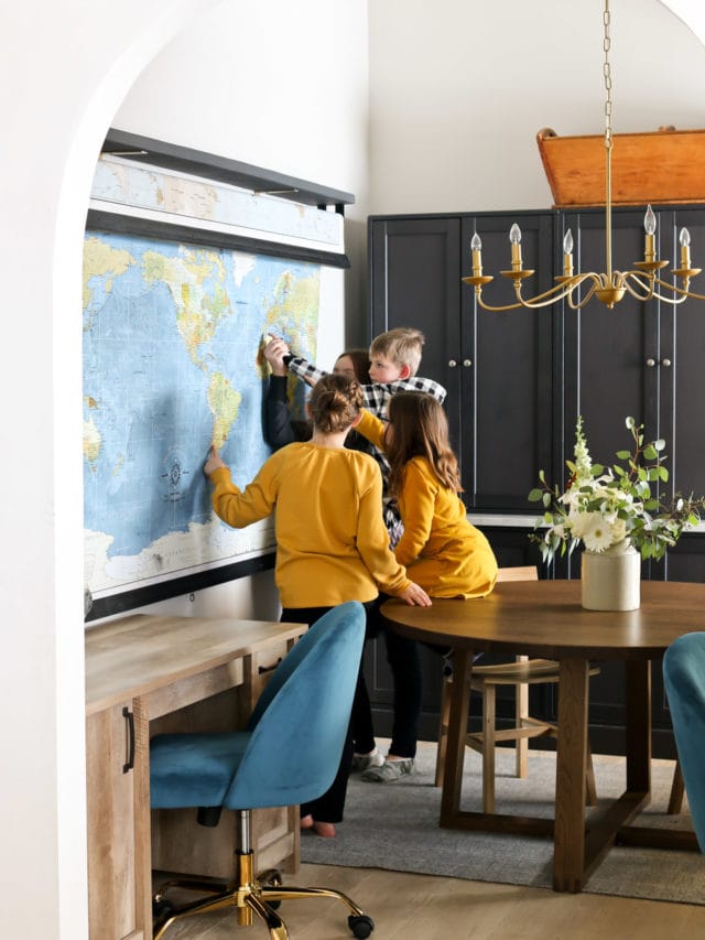Our Favorite Classroom Pull Down Maps for Homeschooling