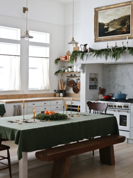 old fashioned christmas kitchen