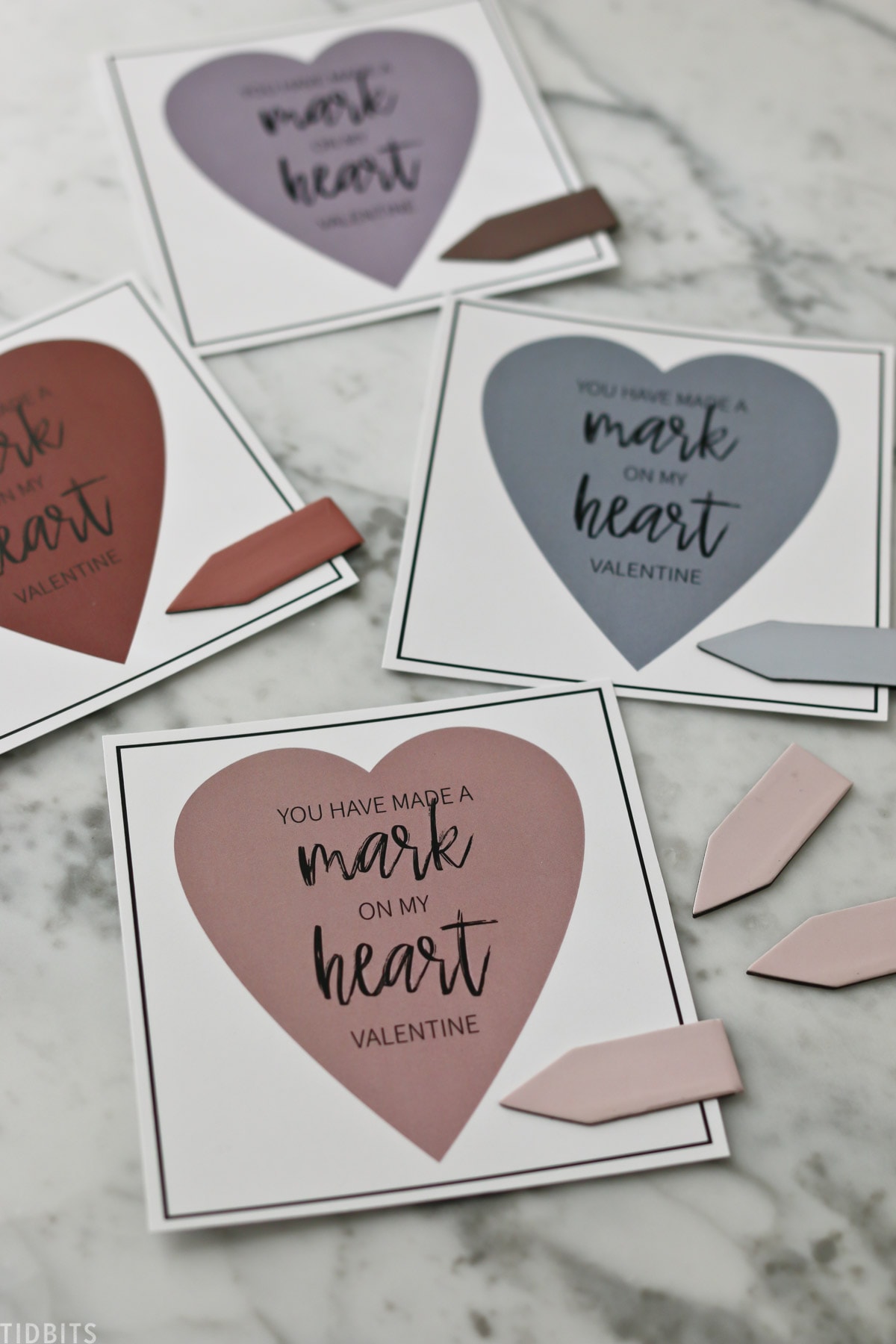 Magnetic bookmarks with class valentines