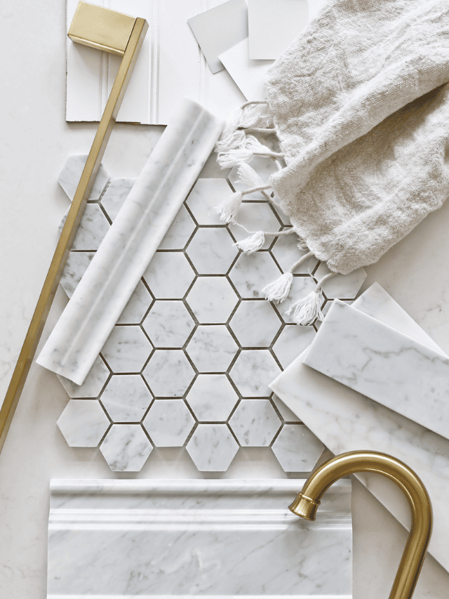 Designs for Master Bathrooms | Marble u0026#038; Gold Bathroom Story