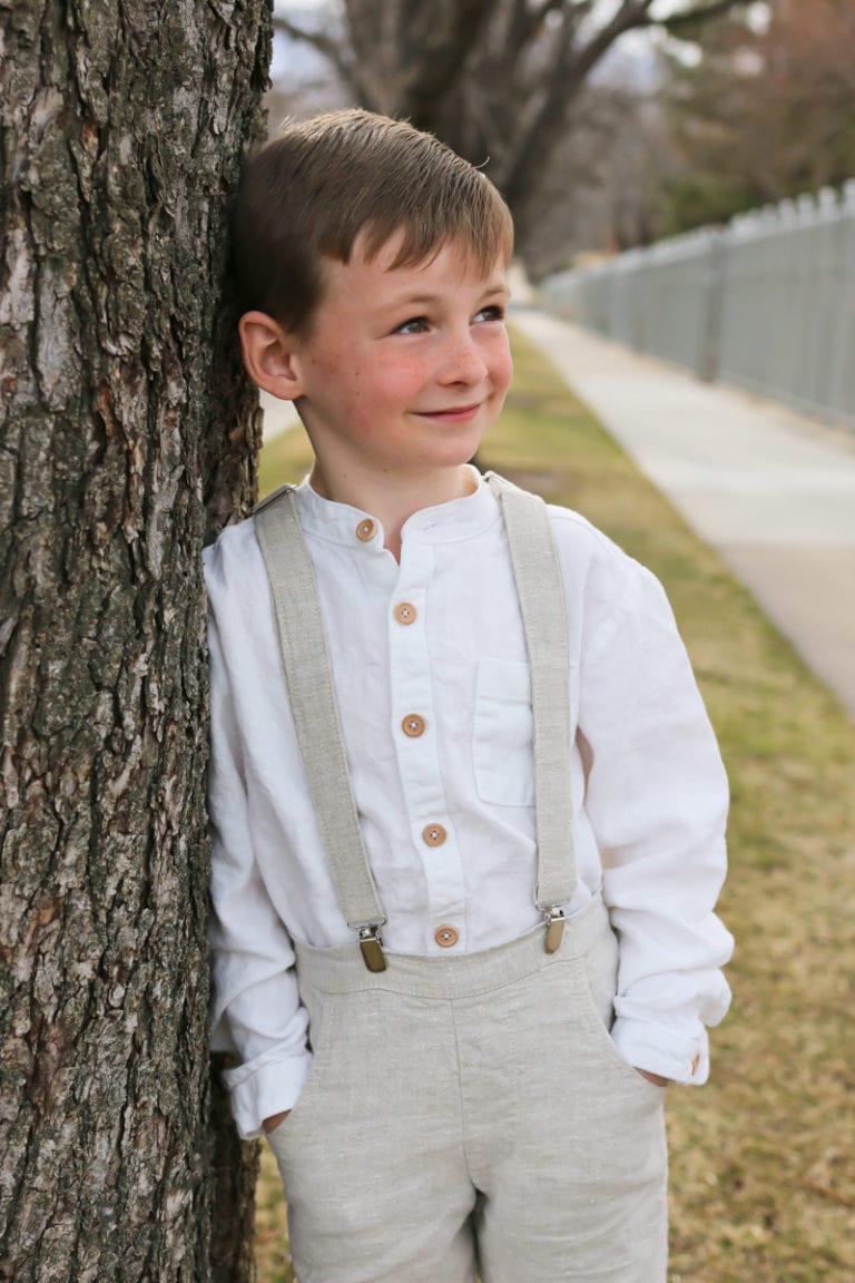 DIY Boys Old Fashioned Linen Shirt and Pants