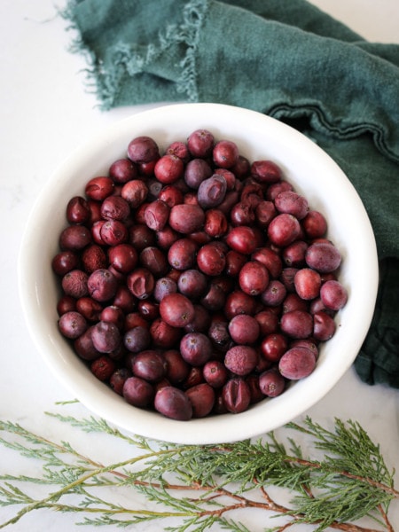 how to dry cranberries for decorating