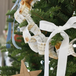 How to Make Vintage Sheet Music Garland | Frugal Christmas Decor Idea