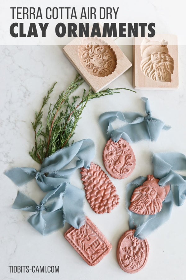 how to make beautiful air dry clay ornaments in terra cotta and white