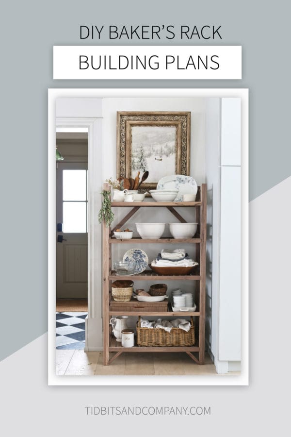 Build yourself a beautiful piece of furniture with these antique inspired DIY Baker's Rack Building Plans. Made for your baked goods or to display your kitchen decor and functional baking needs.