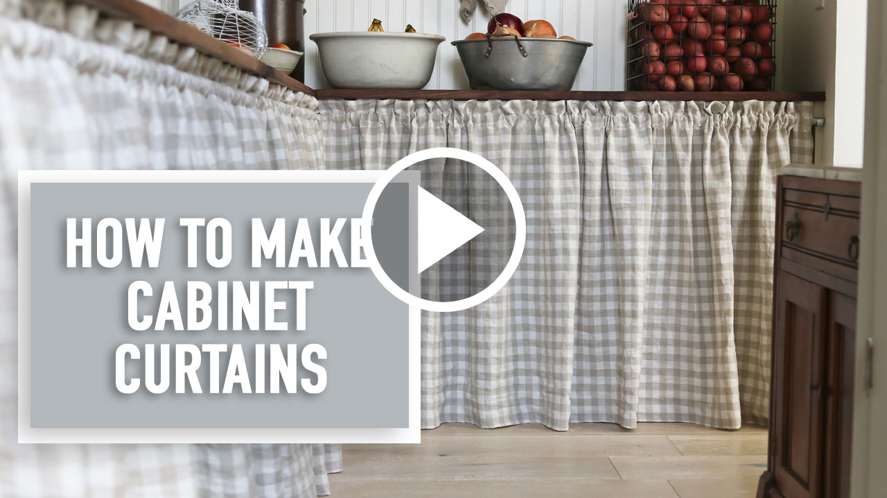 Video tutorial for cabinet curtains