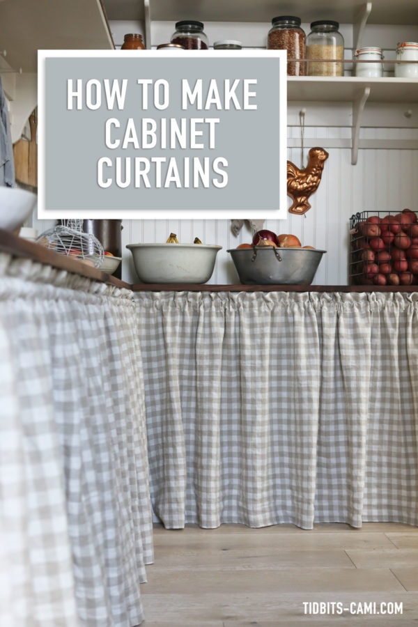 step by step sewing tutorial for making cabinet curtains