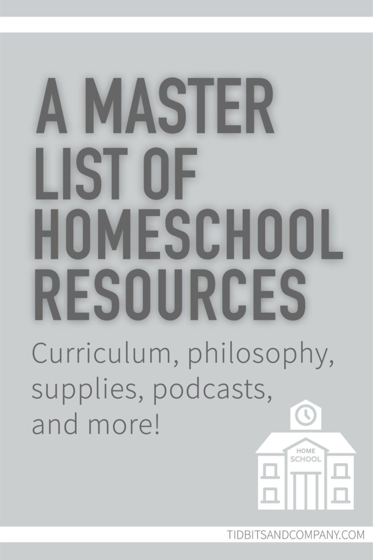 A Master List of Homeschool Resources