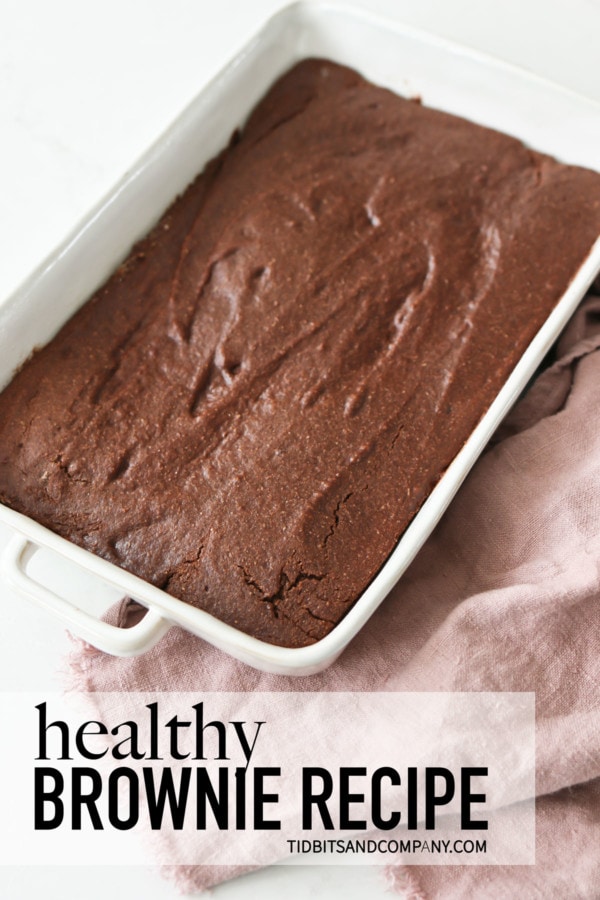 A pan of delicious healthy chocolate brownies