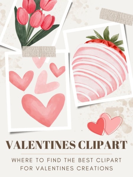 A collage of valentine's clipart