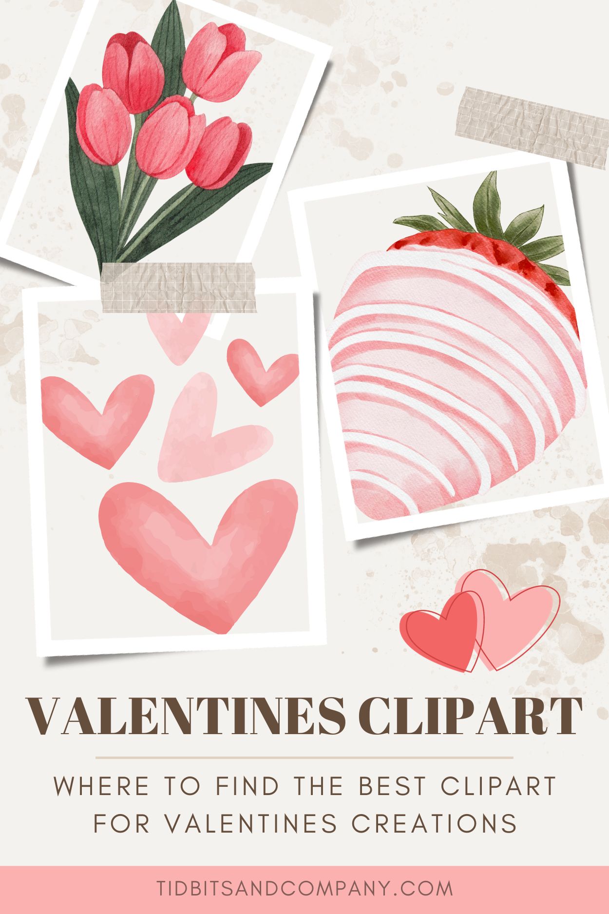 A collage of valentine's clipart