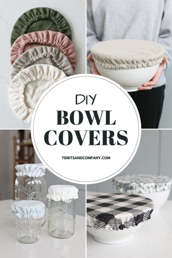 A collage of diy bowl covers